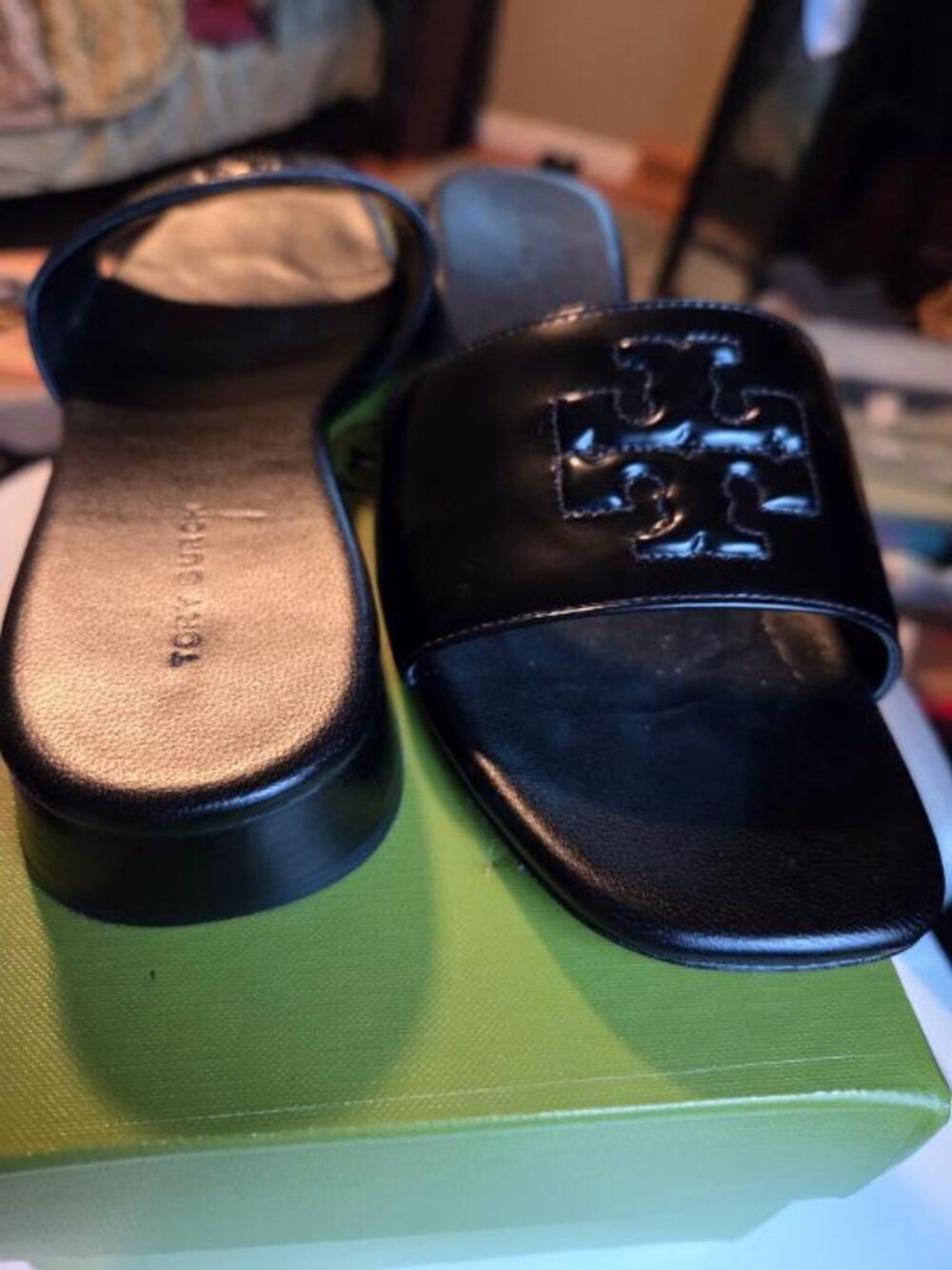 Tory Burch Everly Low Heel Leather Slide - Picture 3 of 6
